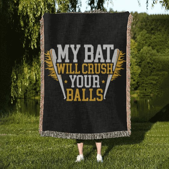Baseball Bat Baseball Player Baseball Coach Sports Woven Blankets