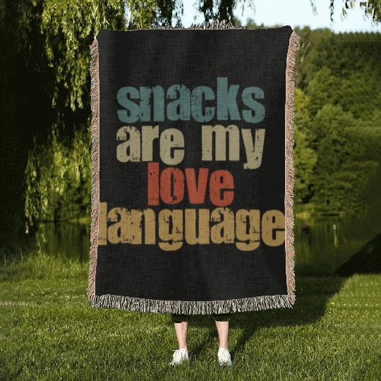 Snacks Are My Love Language Woven Blankets