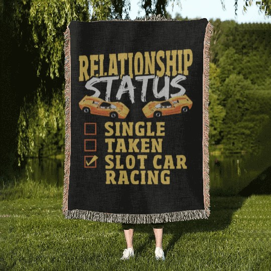 Relationship Status Slot Car Racing Slotcar Racer Woven Blankets