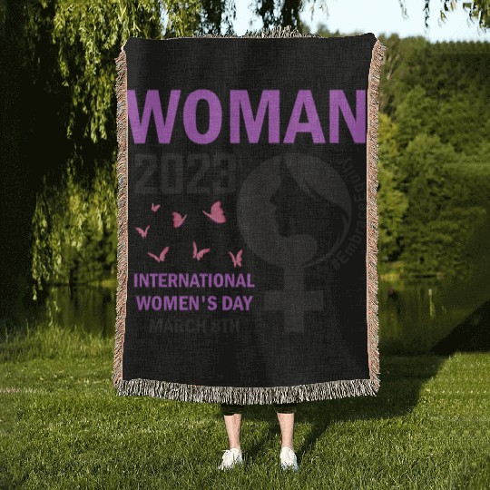 International Women's Day 2023 Embrace Equity Woven Blankets