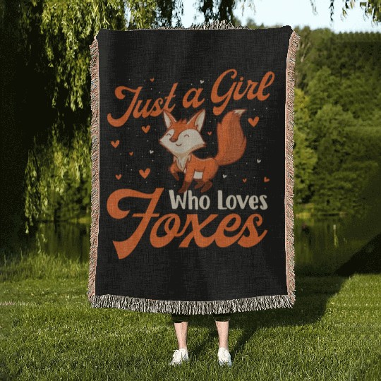 Just A Girl Who Loves Foxes - Fox Lover Zookeeper Woven Blankets