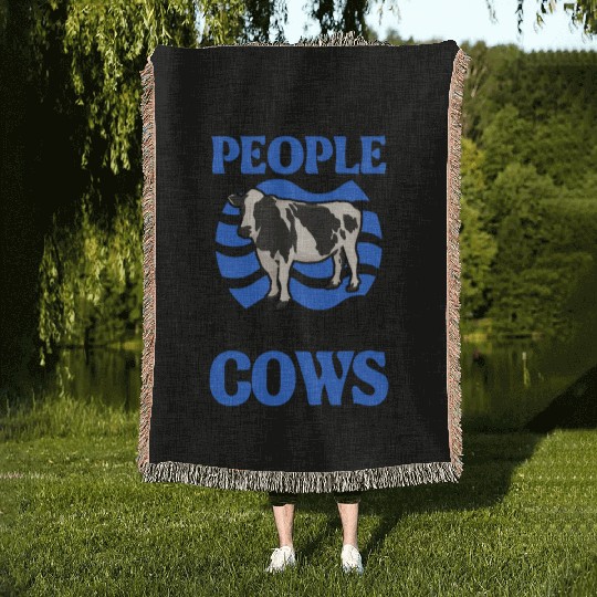 Cow Gift Farmer Cattle Breeder Cows Woven Blankets