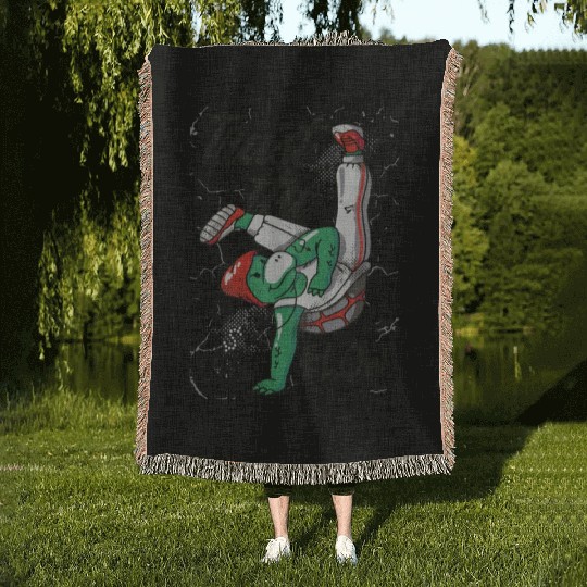 Breakdancer Turtle Character Woven Blankets