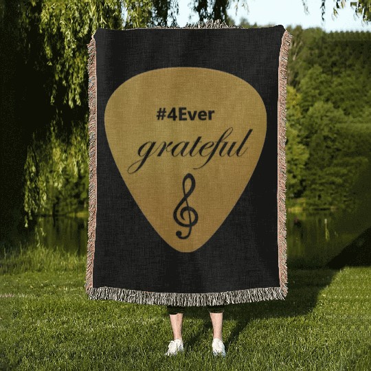 GRATEFUL GUITAR PIC Woven Blankets