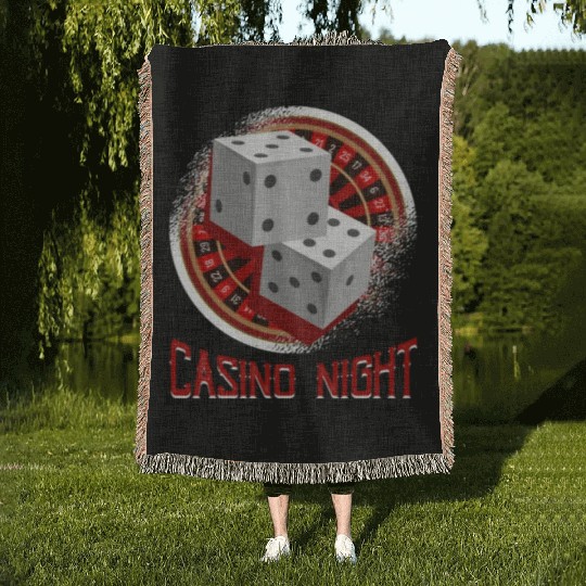 Poker Gambling Gambling Dice Money Woven Blankets