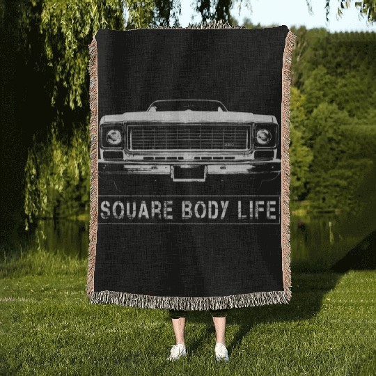 Early 70s Square Body Truck Woven Blankets