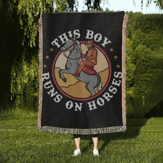 Horse Riding Cowboy Endurance Riding Woven Blankets