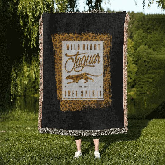 Jaguar Spirit Tribal Gift Idea Woven Blankets