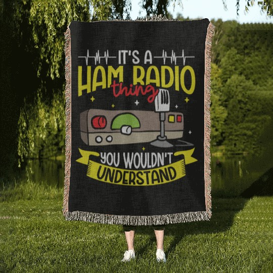 Ham Radio Radio Operator Amateur Radio Signal Woven Blankets