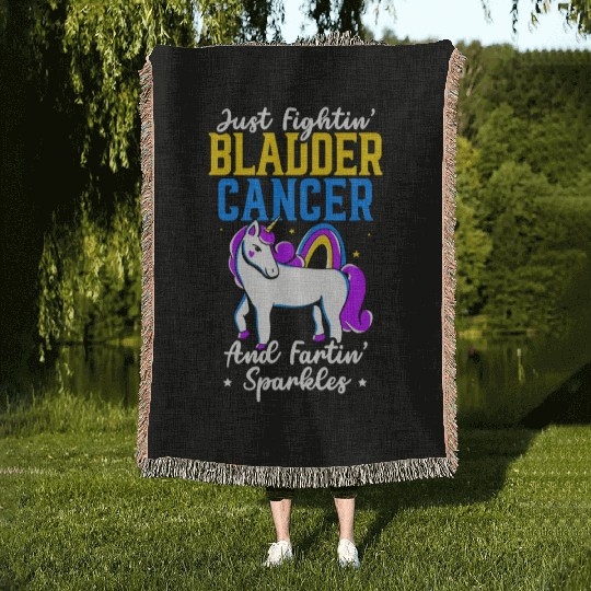 Bladder Cancer Warrior Bladder Cancer Awareness Woven Blankets