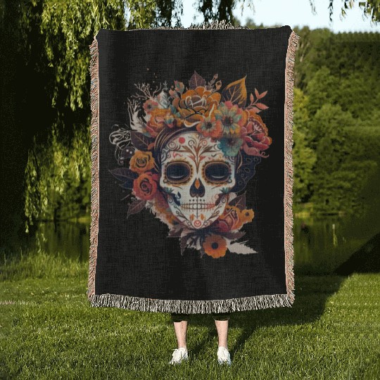 Frida Mexican frida kahlo woman painter art Woven Blankets