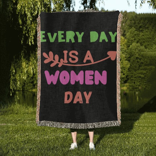 Embrace Equity Happy Women's DaY Woven Blankets