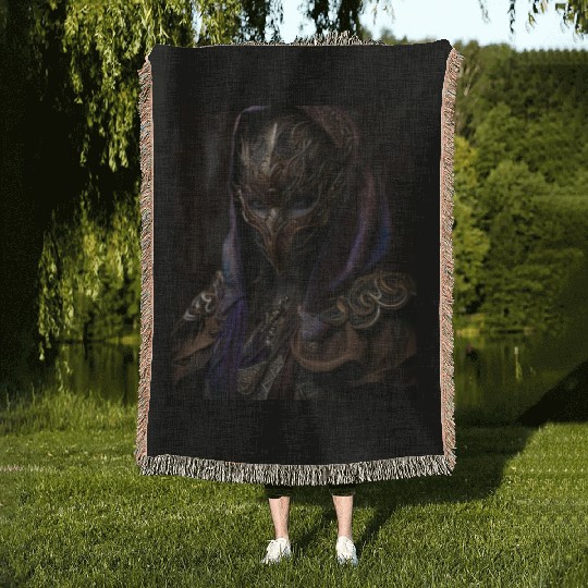 Dark Necromancer Woven Blankets