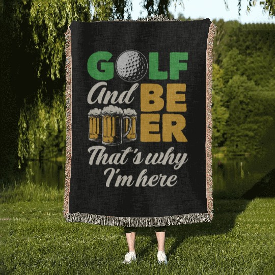 Golf Beer Woven Blankets