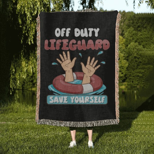 Swimmer Scuba Diving Lifeguard Water Sport Woven Blankets
