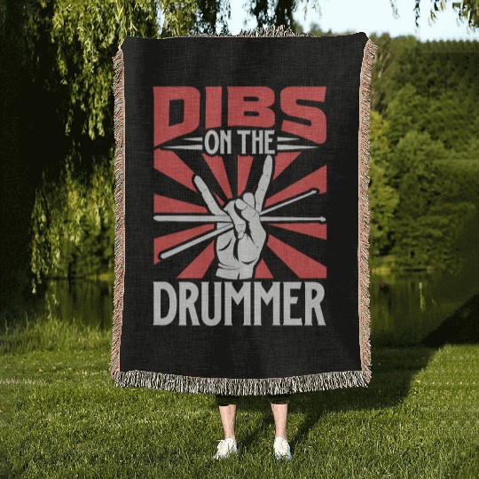 Drummer Drums Music Drum Set Drumming Woven Blankets