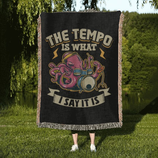 Drummer Drums Music Drum Set Drumming Woven Blankets