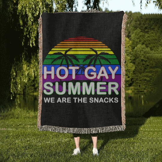 Hot Gay Summer We Are The Snacks LGBT Apparel Woven Blankets