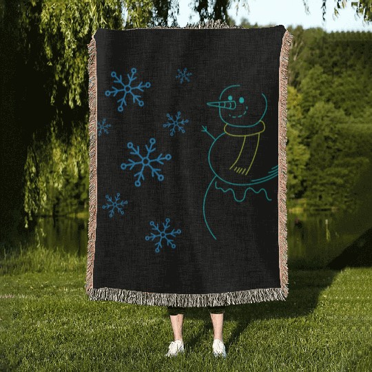 Snowman Woven Blankets
