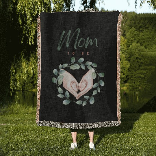 Mom To Be Woven Blankets