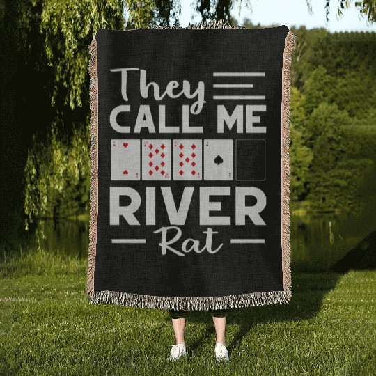 Funny Poker Player Poker Cards Design Woven Blankets