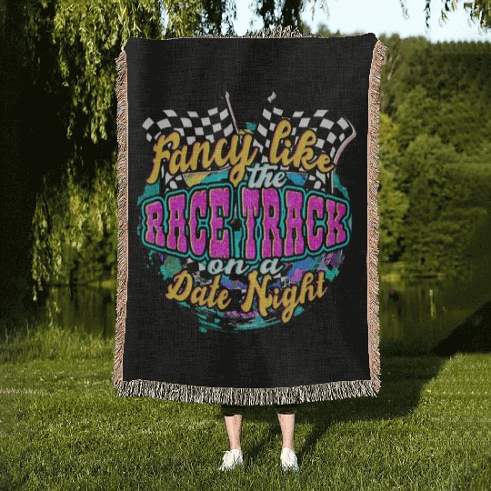 Fancy Like The Race Track On A Date Night Vintag Woven Blankets
