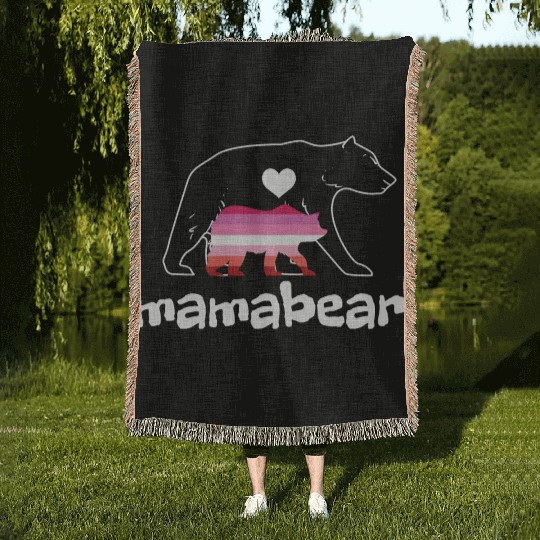 Lesbian Mamabear Woven Blankets