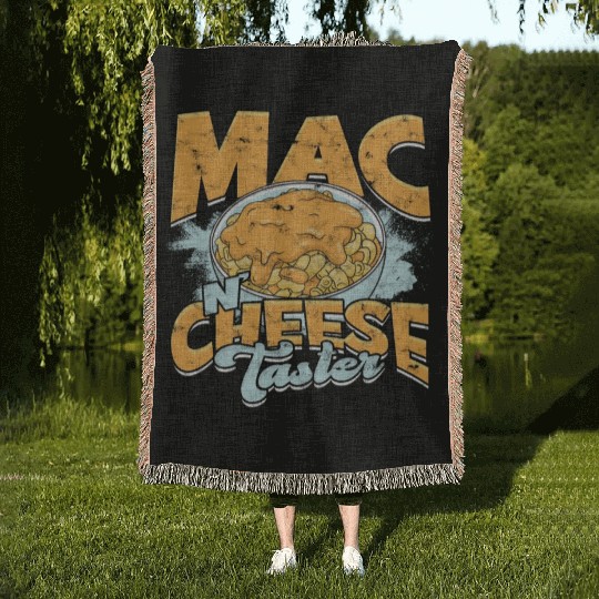Mac N' Cheese Taster Pasta Food Macaroni Woven Blankets