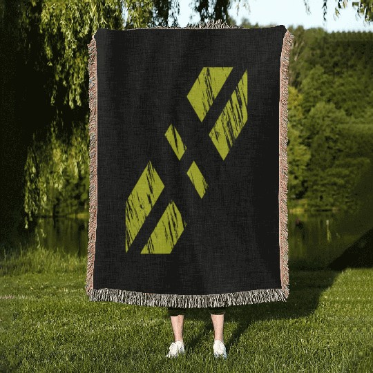 X black and yellow Woven Blankets