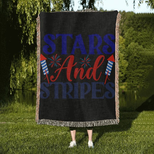 Stars And Stripes Woven Blankets