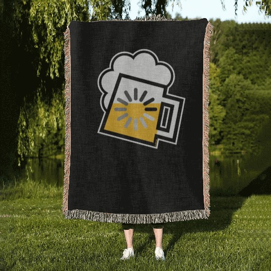 Beer Loading (Drinking In Progress / Positive / /) Woven Blankets