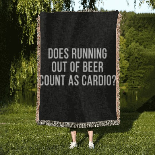 Funny Beer Fan Craft Anti Workout Exercise Gym Woven Blankets