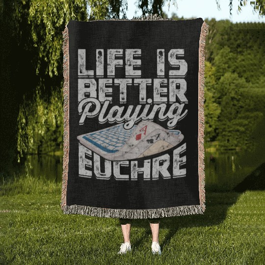 Card Game Games Playing Card Poker Euchre Woven Blankets