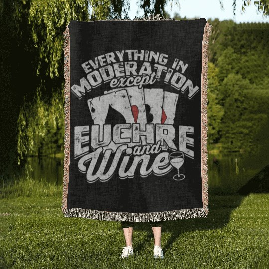 Card Game Games Playing Card Poker Euchre Woven Blankets