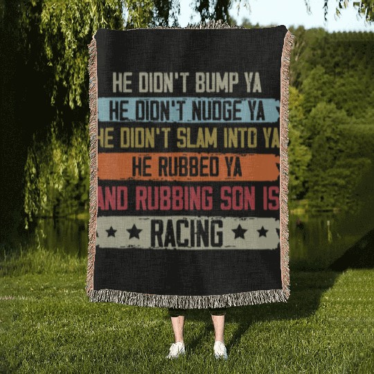 Funny Dirt Track Racing Sprint Car Speedway Racer Woven Blankets