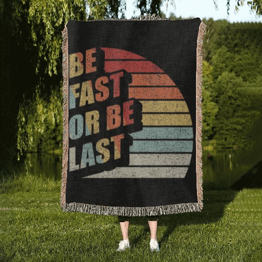 Fast Car Quote Drag Racing Gift Vintage Retro Woven Blankets