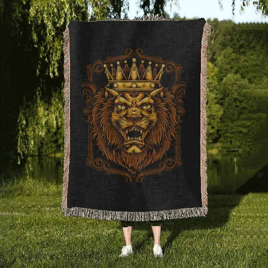 lion king Woven Blankets