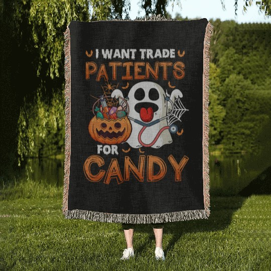Nurse Halloween Will Trade Patients For Candy Woven Blankets