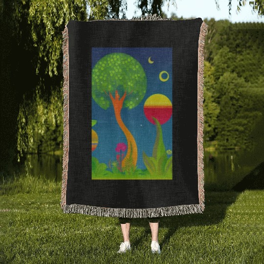 Trippy Visual Dream Creative Different Art Modern Woven Blankets