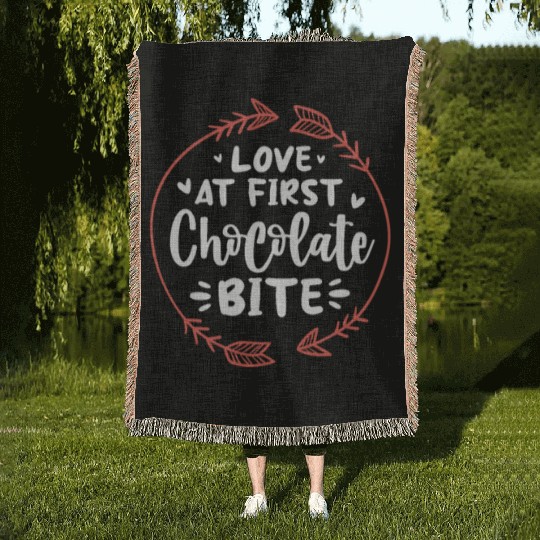 Love At First Chocolate Bite Woven Blankets