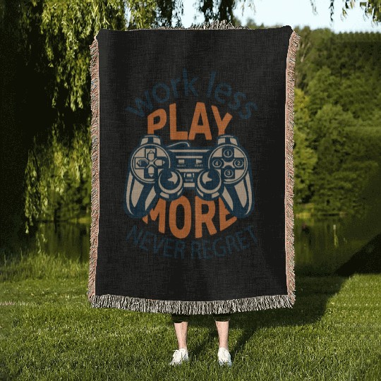 Play More Games Woven Blankets