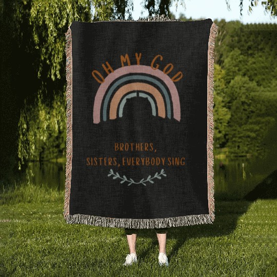 Oh My God, He's Back Again Woven Blankets