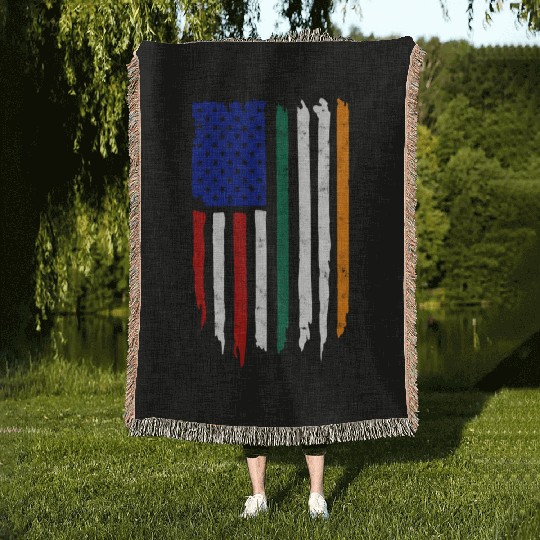 US Immigrant Indigenous USA Immigrants america Woven Blankets