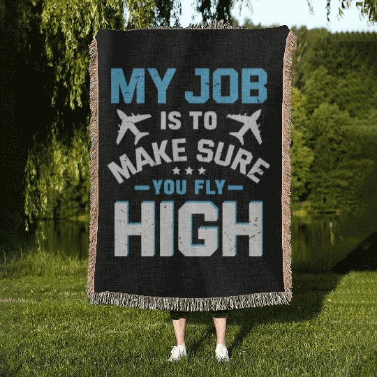 Air Traffic Controller ATC Flight Control Aircraft Woven Blankets