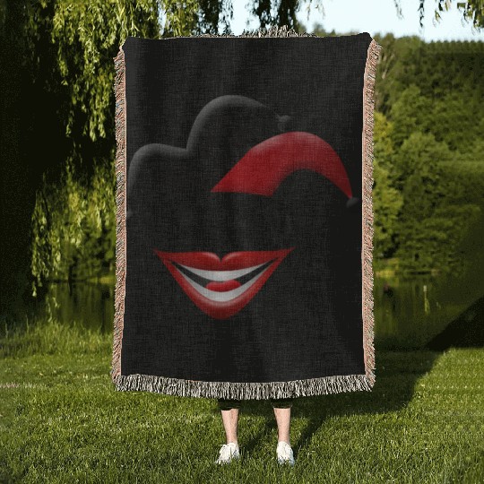 Joker in Red and Black Woven Blankets