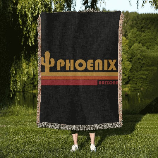 Retro Phoenix Arizonna Woven Blankets