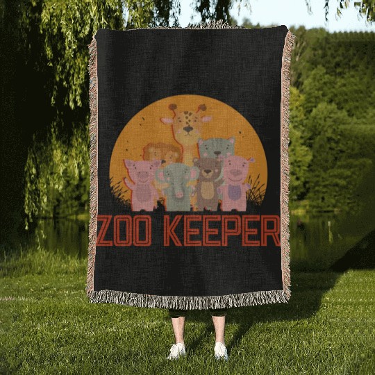 Zookeeper Wildlife Zookeeping Nature Zoo Animal Woven Blankets