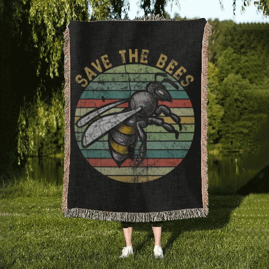 Save the Bees Harvest Succulent Gardening Grass N Woven Blankets