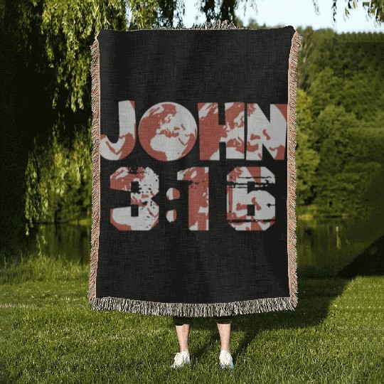 John 3-16 World Woven Blankets