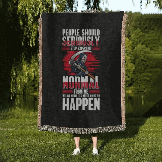 I Hate People People Misanthropy Life Woven Blankets